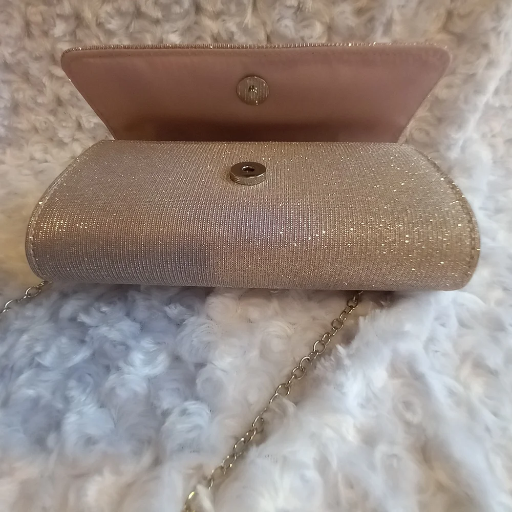NWOT Hologram Pink Formal Clutch Purse - Picture 4 of 9